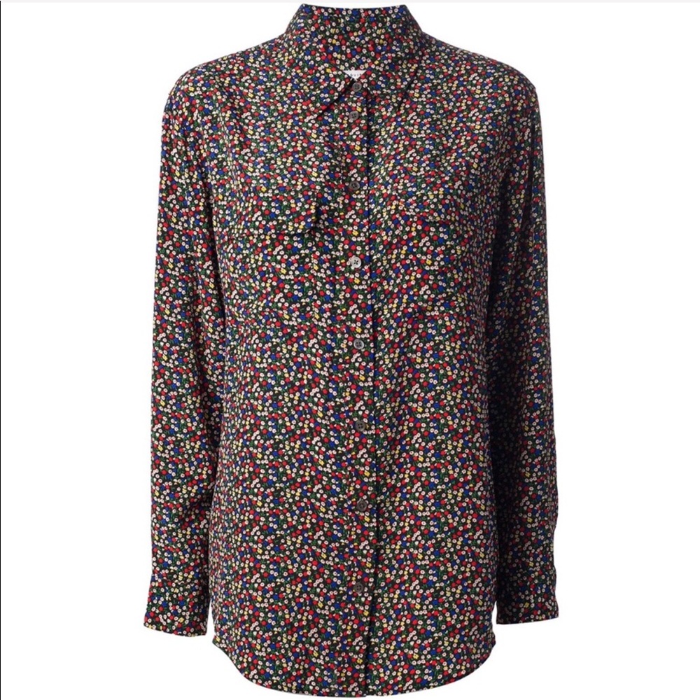 Equipment Multicolor Floral Button Down Shirt